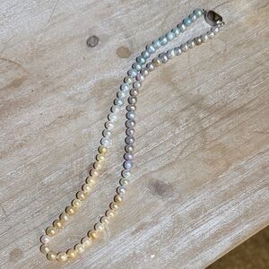 Elegant Multicolor genuine Pearl Necklace